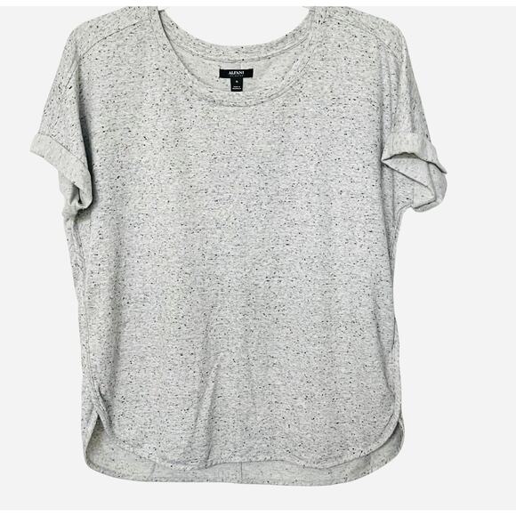 ALFANI DOLMAN CAP SLV PULL-OVER ROUND NECK TOP, WOMENS, XL, GREY WITH FLECKS - Picture 1 of 12